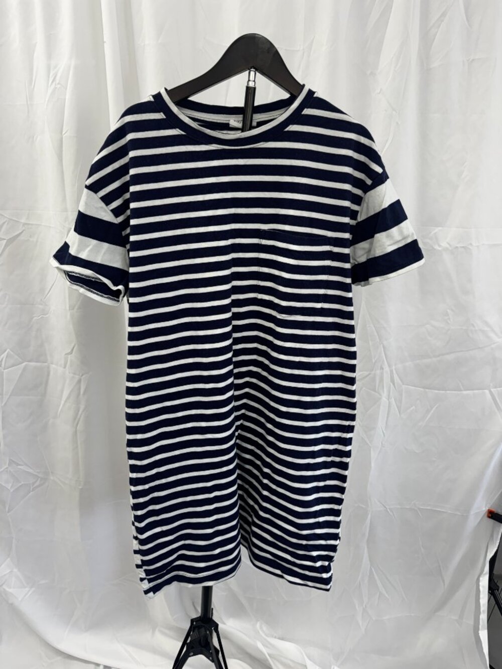 Gap Navy White Stripe T-Shirt Sheath Dress Nautical Coastal Sz XL - Picture 2 of 10